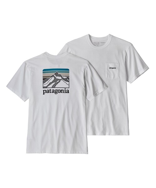 Patagonia パタゴニア の Patagonia パタゴニア メンズ ライン ロゴ リッジ ポケット レスポンシビリティー White Whi その他アウター Wear