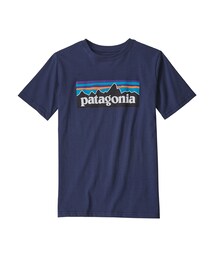 patagonia | Patagonia(パタゴニア)　レディース対応　ボーイズ・P-6ロゴ・オーガニック・Tシャツ　#62153　   New Navy (NENA)(Tシャツ/カットソー)