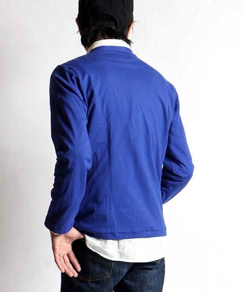pyjama clothing（ピジャマクロージング）の「L/S V-NECK CARDIGAN（トップス・メンズ・ブラック/ブルー/ネイビー・S/M）」の6枚目の写真
