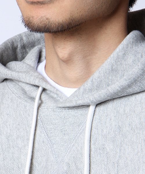 Champion（チャンピオン）の「別注リバースウィーブプルオーバーパーカー（トップス・メンズ・グレー/ブラック/ネイビー・S/M/L）」の8枚目の写真