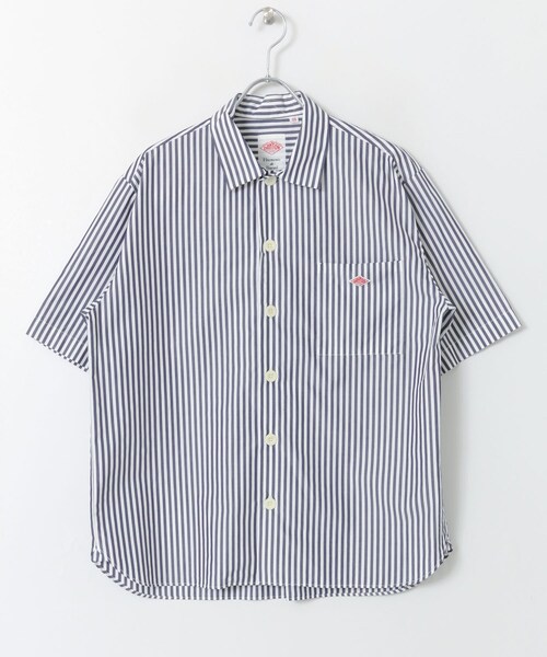 DANTON 半袖シャツ ストライプシャツ 40 DANTON（ダントン）の「DANTON×DOORS 別注ストライプ半袖ワイドシャツ