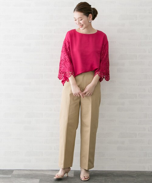 URBAN RESEARCH ROSSO - ROSSO レーススリーブブラウス URBAN RESEARCH ROSSO WOMEN（アーバンリサーチ ロッソ）の