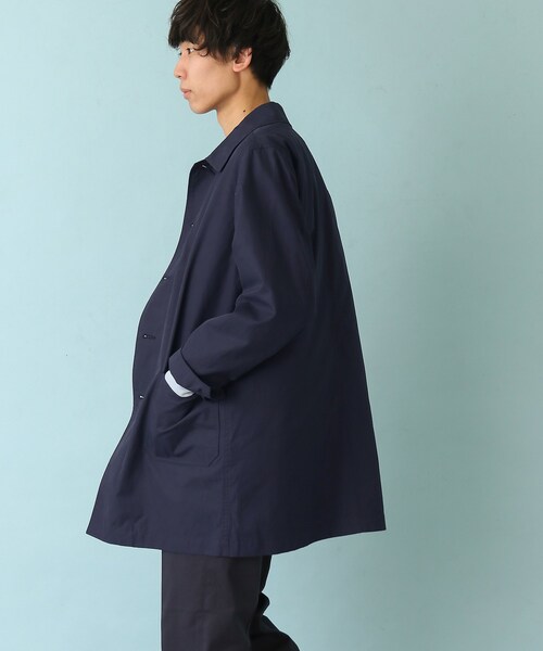 FORK&SPOON（フォークアンドスプーン）の「FORK&SPOON 2WAYステンカラーコート（ジャケット/アウター・メンズ・BEIGE/NAVY・4/5）」の3枚目の写真