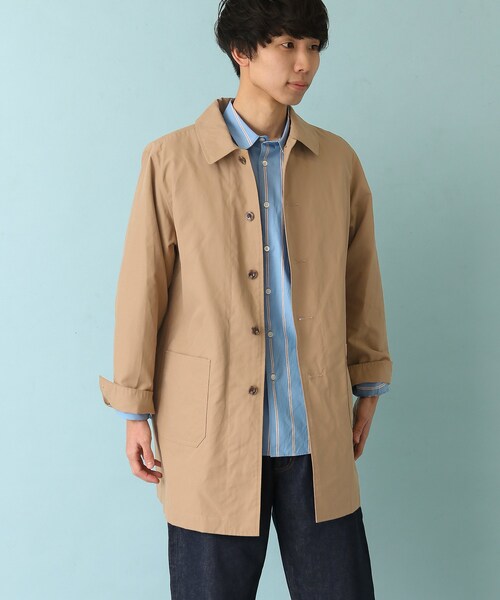 FORK&SPOON（フォークアンドスプーン）の「FORK&SPOON 2WAYステンカラーコート（ジャケット/アウター・メンズ・BEIGE/NAVY・4/5）」の5枚目の写真