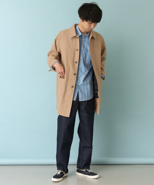 FORK&SPOON（フォークアンドスプーン）の「FORK&SPOON 2WAYステンカラーコート（ジャケット/アウター・メンズ・BEIGE/NAVY・4/5）」の6枚目の写真