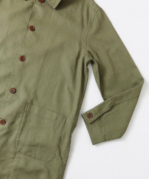 URBAN RESEARCH（アーバンリサーチ）の「高機能リネンステンカラーコート（ジャケット/アウター・メンズ・khaki/l/navy/black/beige・M/L）」の18枚目の写真