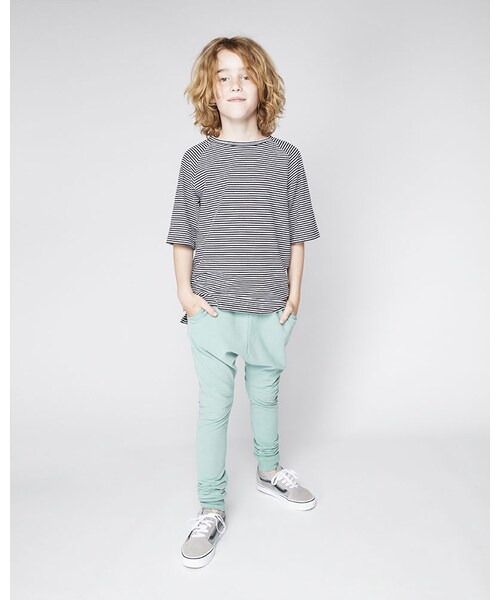 cache cache（カシュ カシュ）の「MINGO.   T-shirt  (b/w stripes)（Tシャツ/カットソー・キッズ・その他）」の4枚目の写真