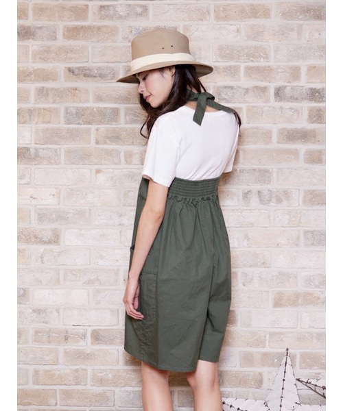 IRONY（アイロニー）の「アーミーサージ2ウェイサロペット（その他・レディース・black/olive・one size）」の3枚目の写真