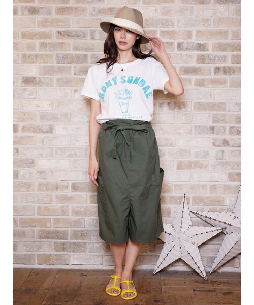 IRONY（アイロニー）の「アーミーサージ2ウェイサロペット（その他・レディース・black/olive・one size）」の4枚目の写真