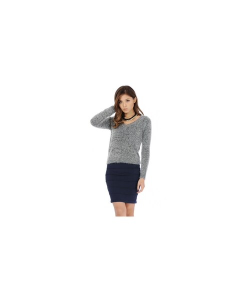 EGOIST（エゴイスト）の「レディライクショートMA-1（ジャケット/アウター・レディース・BLACK/NAVY/MIX・1）」の5枚目の写真