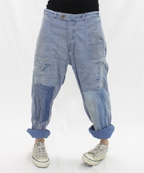 RNA-N（アールエヌエーエヌ）の「SP OLD加工フレンチワークパンツ（パンツ・レディース・スペシャル加工/ロイヤルブルー・M）」の3枚目の写真