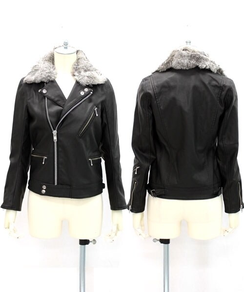 RNA（アールエヌエー）の「フェイクレザーライダース3（ジャケット/アウター・レディース・ブラック/キャメル・M）」の8枚目の写真