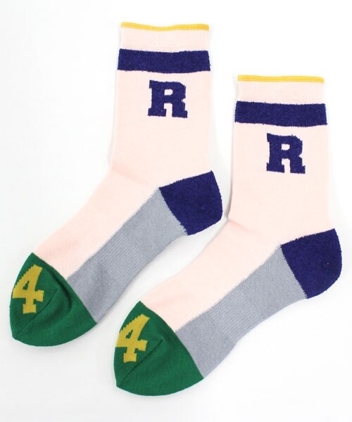 RNA SWEAT（アールエヌエースウェット）の「84ナンバーソックス（その他・レディース・クリームベース/ピンクベース・F）」の8枚目の写真