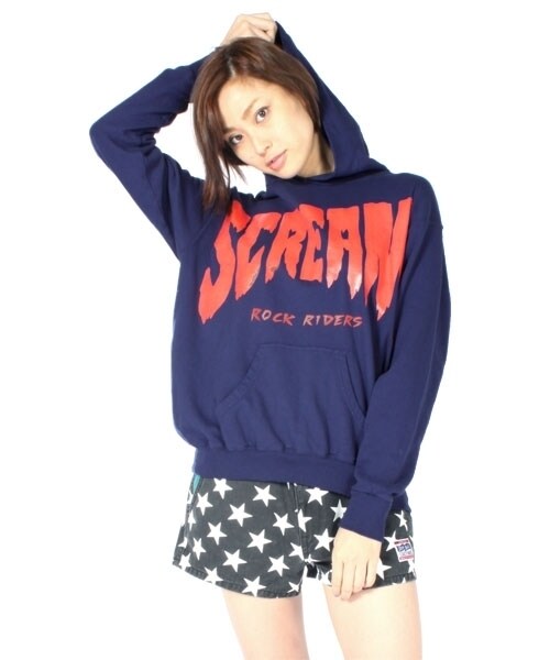 RNA SWEAT（アールエヌエースウェット）の「スクリームpt BIGパーカー（トップス・レディース・ホワイト/ブラック/ネイビー/ピーコックグリーン・M）」の3枚目の写真