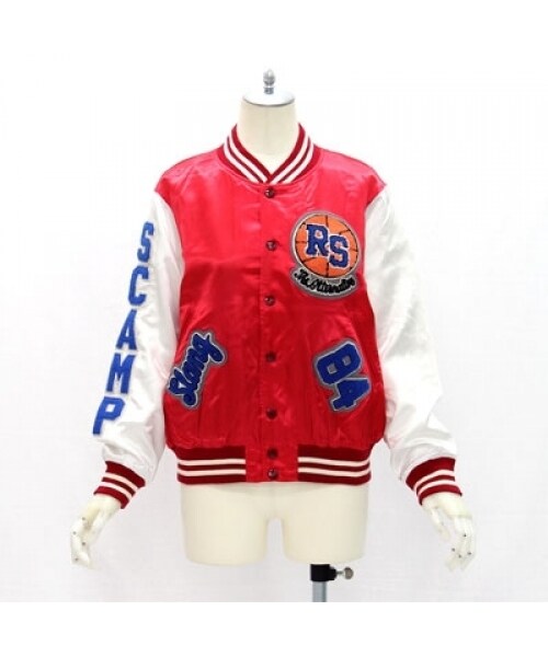 RNA（アールエヌエー）の「SLANGSスタジャン（ジャケット/アウター・レディース・モスグリーン/レッド・M）」の3枚目の写真