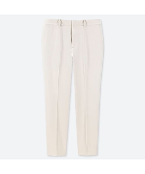 UNIQLO（ユニクロ）の「イージーケアストレッチクロップドパンツ（丈長め65cm）（その他パンツ・レディース・BEIGE 31/NAVY 69/OFF WHITE 01/BLACK 09/BLUE 62・73/55/67/64/70/58/61/79/76）」の2枚目の写真