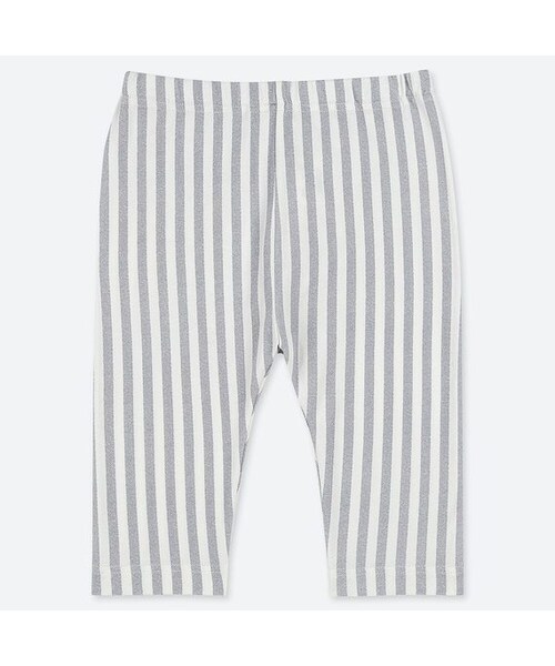 UNIQLO（ユニクロ）の「レギンス（ストライプ・7分丈）（その他ベビー用品・キッズ・BLUE 68/GRAY 03・90/110/100/80/70）」の2枚目の写真