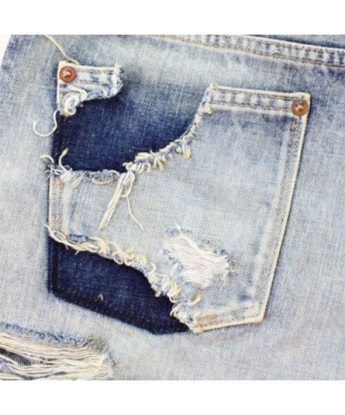 RNA（アールエヌエー）の「デニムヘビークラッシュショーパン（パンツ・レディース・ブルー淡色/ブルー濃色・SS/S/M）」の8枚目の写真