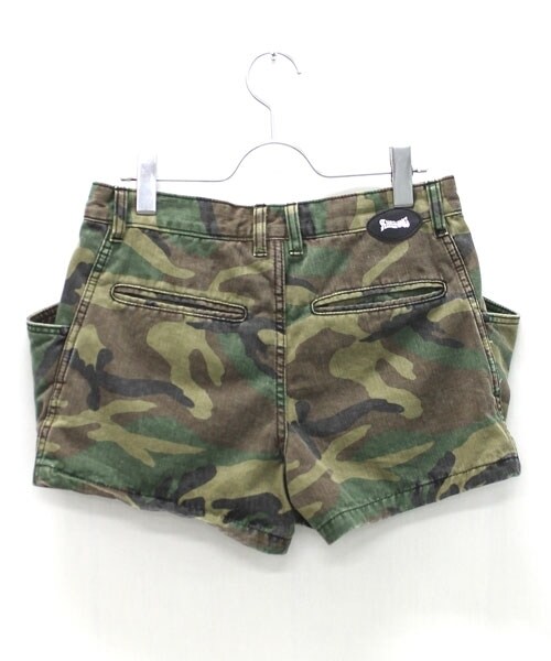 RNA（アールエヌエー）の「＜予約＞プリントタックショーパン（パンツ・レディース・フッドランドカモフラ/タイガーカモフラ/ヒョウ柄(キャメル)・M）」の7枚目の写真