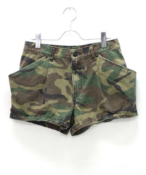 RNA（アールエヌエー）の「＜予約＞プリントタックショーパン（パンツ・レディース・フッドランドカモフラ/タイガーカモフラ/ヒョウ柄(キャメル)・M）」の6枚目の写真