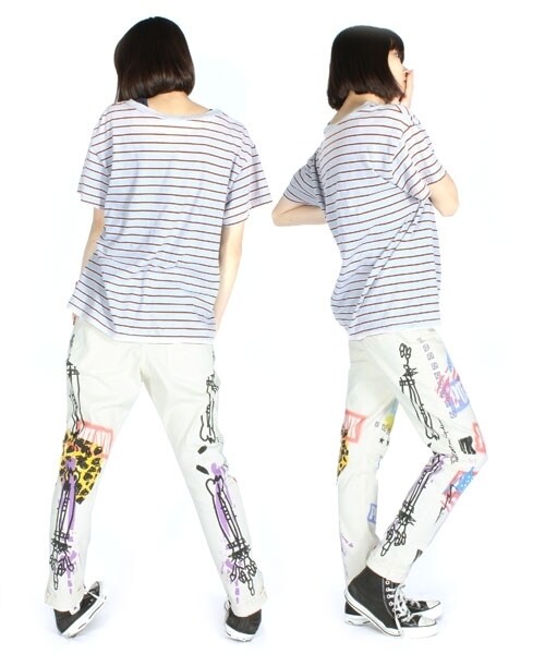 RNA（アールエヌエー）の「＜予約＞スプレーptルーズスキニー（パンツ・レディース・アイボリーSP加工・S/M）」の2枚目の写真