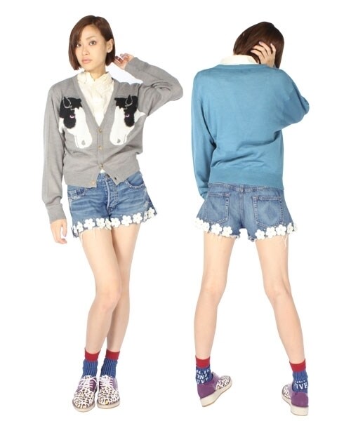 RNA SWEAT（アールエヌエースウェット）の「デイジーリメイクデニムショーパン（パンツ・レディース・スペシャル・S/M）」の2枚目の写真