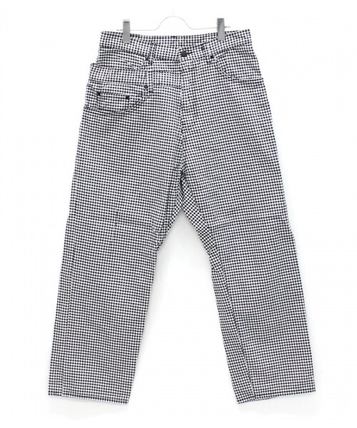 RNA（アールエヌエー）の「チェックレイヤードロークロッチパンツ（パンツ・レディース・ネイビー/レッド・S）」の9枚目の写真