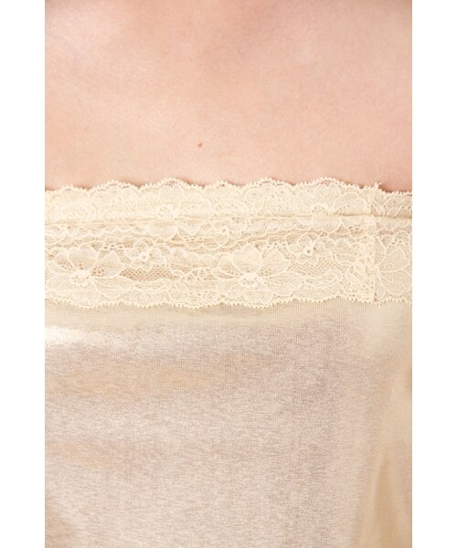 GRACE CONTINENTAL（グレースコンチネンタル）の「箔プリントレースベアトップB（トップス・レディース・ベージュ/ブラック・36）」の5枚目の写真