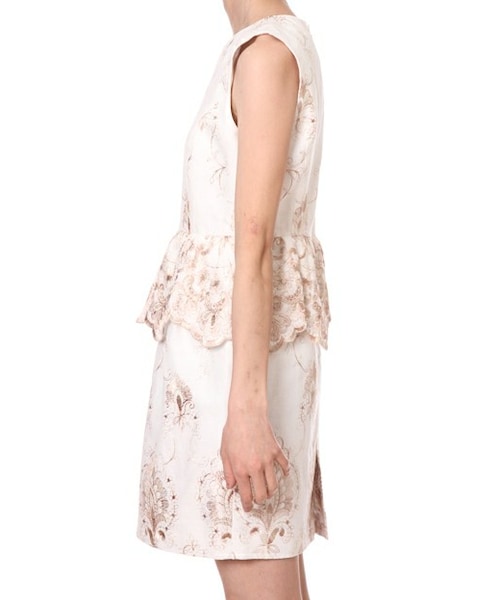 GRACE CLASS（グレースクラス）の「刺繍レースペプラムワンピース  