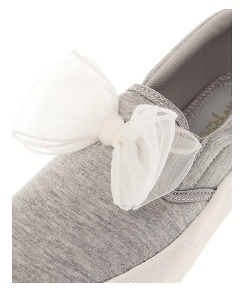 INGNI（イング）の「チュールリボン／スリッポン（シューズ・レディース・ｸﾞﾚｰ/ﾓｸ/ﾋﾟﾝｸﾍﾞｰｼﾞｭ/ﾃﾞﾆﾑ・M/L）」の5枚目の写真