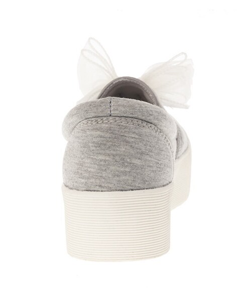 INGNI（イング）の「チュールリボン／スリッポン（シューズ・レディース・ｸﾞﾚｰ/ﾓｸ/ﾋﾟﾝｸﾍﾞｰｼﾞｭ/ﾃﾞﾆﾑ・M/L）」の3枚目の写真