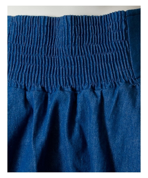 INGNI(イング)の「ハイウエストギャザーフレアキュロット(スカート・レディース・オフホワイト/ブルー/アイスブルー・M)」の5枚目の写真