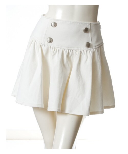 INGNI(イング)の「ハイウエストギャザーフレアキュロット(スカート・レディース・オフホワイト/ブルー/アイスブルー・M)」の10枚目の写真