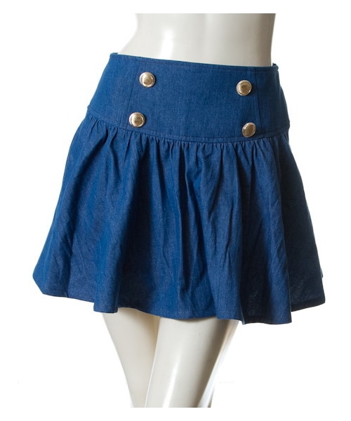 INGNI(イング)の「ハイウエストギャザーフレアキュロット(スカート・レディース・オフホワイト/ブルー/アイスブルー・M)」の1枚目の写真