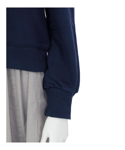 MAJESTIC LEGON（マジェスティックレゴン）の「♪ビジューロゴ裏毛PO（トップス・レディース・ネイビー/アイボリー/グレー・Free）」の6枚目の写真