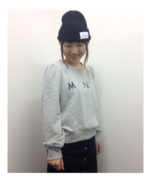 MAJESTIC LEGON（マジェスティックレゴン）の「♪ビジューロゴ裏毛PO（トップス・レディース・ネイビー/アイボリー/グレー・Free）」の12枚目の写真