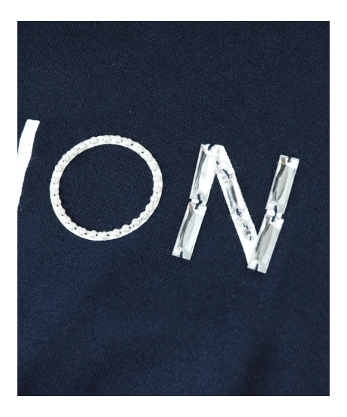 MAJESTIC LEGON（マジェスティックレゴン）の「♪ビジューロゴ裏毛PO（トップス・レディース・ネイビー/アイボリー/グレー・Free）」の10枚目の写真