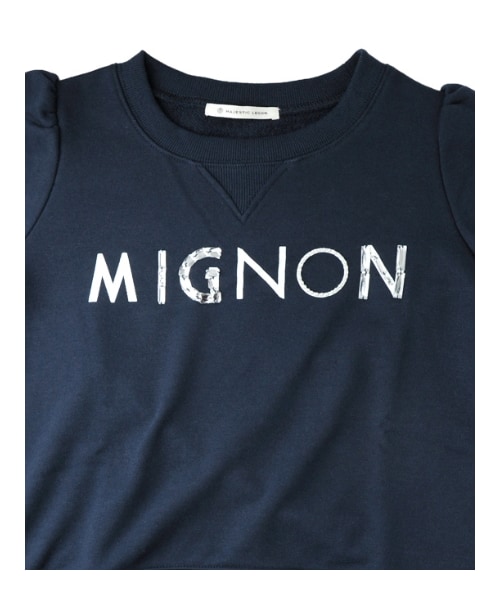 MAJESTIC LEGON（マジェスティックレゴン）の「♪ビジューロゴ裏毛PO（トップス・レディース・ネイビー/アイボリー/グレー・Free）」の8枚目の写真