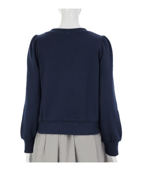 MAJESTIC LEGON（マジェスティックレゴン）の「♪ビジューロゴ裏毛PO（トップス・レディース・ネイビー/アイボリー/グレー・Free）」の7枚目の写真