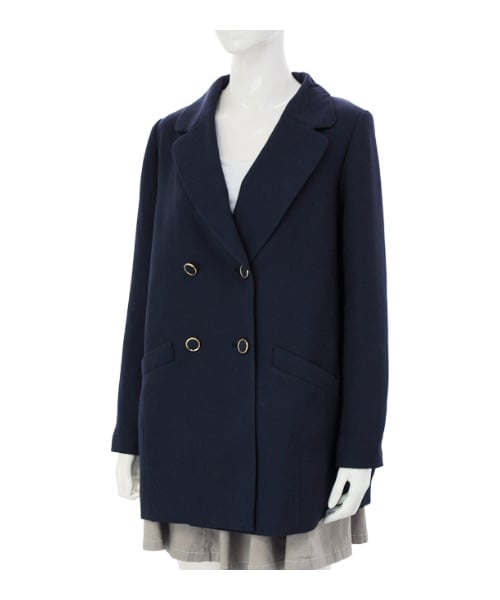 MAJESTIC LEGON(マジェスティックレゴン)の「【雑誌掲載】【入荷】♪チェスターコート(ジャケット/アウター・レディース・ベージュ/アイボリー/ネイビー/ブルー・Free)」の21枚目の写真