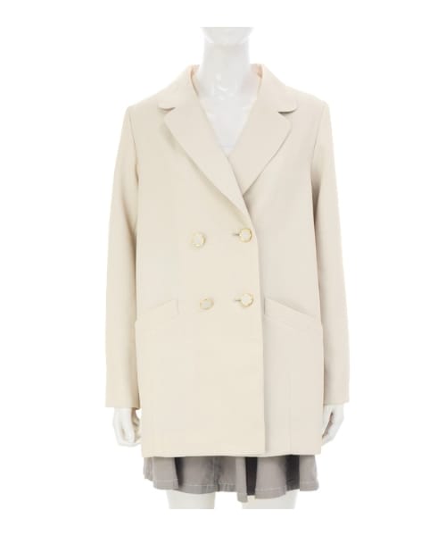 MAJESTIC LEGON(マジェスティックレゴン)の「【雑誌掲載】【入荷】♪チェスターコート(ジャケット/アウター・レディース・ベージュ/アイボリー/ネイビー/ブルー・Free)」の19枚目の写真