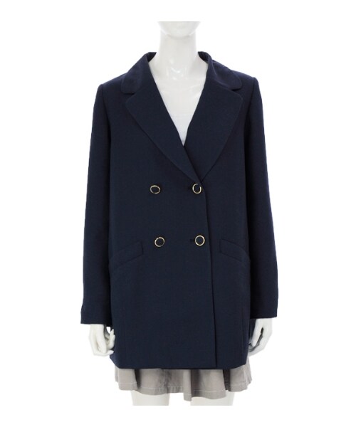 MAJESTIC LEGON(マジェスティックレゴン)の「【雑誌掲載】【入荷】♪チェスターコート(ジャケット/アウター・レディース・ベージュ/アイボリー/ネイビー/ブルー・Free)」の17枚目の写真