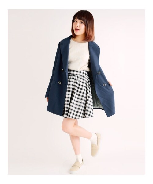 MAJESTIC LEGON(マジェスティックレゴン)の「【雑誌掲載】【入荷】♪チェスターコート(ジャケット/アウター・レディース・ベージュ/アイボリー/ネイビー/ブルー・Free)」の12枚目の写真