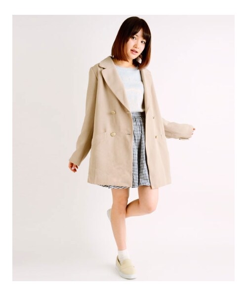 MAJESTIC LEGON(マジェスティックレゴン)の「【雑誌掲載】【入荷】♪チェスターコート(ジャケット/アウター・レディース・ベージュ/アイボリー/ネイビー/ブルー・Free)」の13枚目の写真