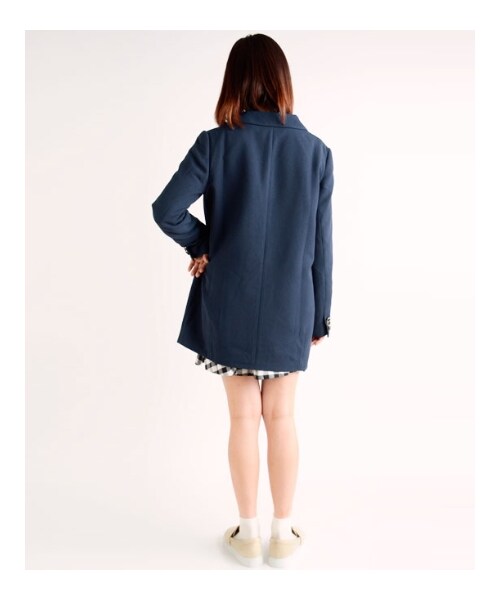 MAJESTIC LEGON(マジェスティックレゴン)の「【雑誌掲載】【入荷】♪チェスターコート(ジャケット/アウター・レディース・ベージュ/アイボリー/ネイビー/ブルー・Free)」の10枚目の写真