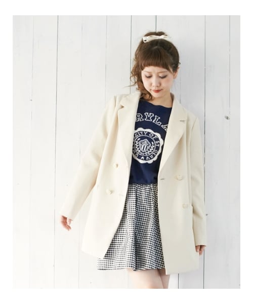 MAJESTIC LEGON(マジェスティックレゴン)の「【雑誌掲載】【入荷】♪チェスターコート(ジャケット/アウター・レディース・ベージュ/アイボリー/ネイビー/ブルー・Free)」の3枚目の写真