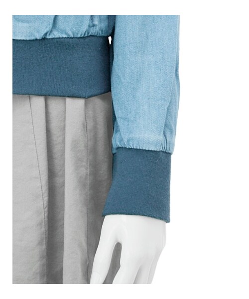 MAJESTIC LEGON（マジェスティックレゴン）の「♪デニムブルゾン（ジャケット/アウター・レディース・ブルー/サックス・Free）」の4枚目の写真