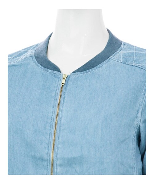 MAJESTIC LEGON（マジェスティックレゴン）の「♪デニムブルゾン（ジャケット/アウター・レディース・ブルー/サックス・Free）」の3枚目の写真