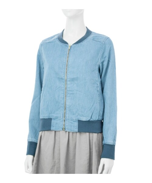 MAJESTIC LEGON（マジェスティックレゴン）の「♪デニムブルゾン（ジャケット/アウター・レディース・ブルー/サックス・Free）」の2枚目の写真