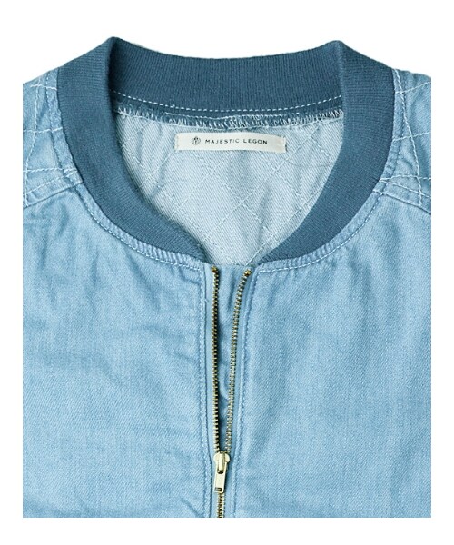 MAJESTIC LEGON（マジェスティックレゴン）の「♪デニムブルゾン（ジャケット/アウター・レディース・ブルー/サックス・Free）」の6枚目の写真